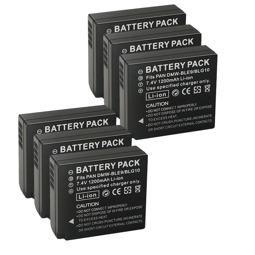 For Panasonic DMW-BLE9E BLG10 BP-DC15 Battery Replacement Lumix DMC-GF6T Lumix DMC-GF3KK Lumix DMC-GF3 Lumix DMC-GF6 Lumix DMC-GF3KR 1200mAh Camera Batteries