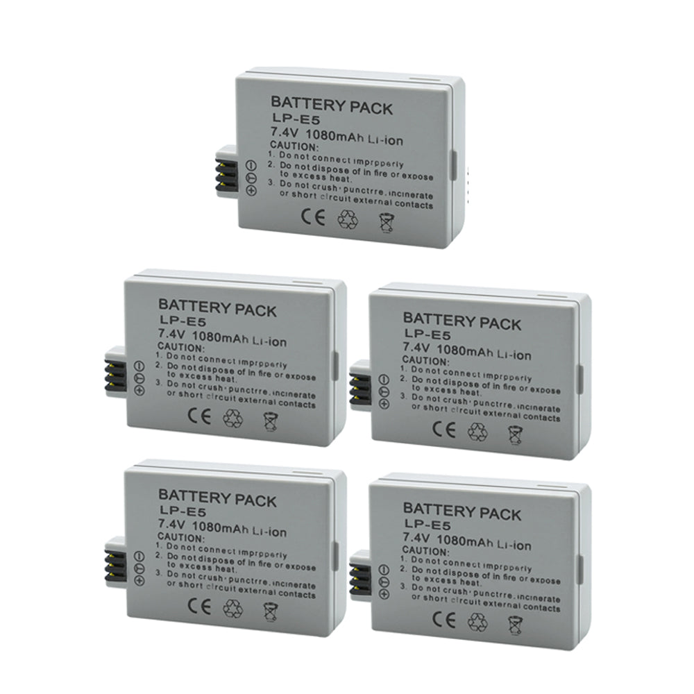 For Canon LP-E5 LPE5 Battery EOS Rebel XSi EOS 450D 1080mAh Camera Batteries