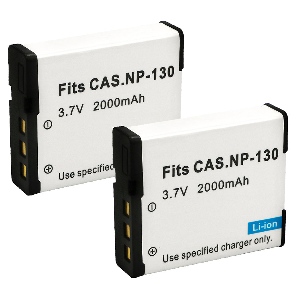 For Casio CNP130 NP-130 NP-130A Battery Cas Exilim EX-10 EX-100 EX-H30 EX-H35 2000mAh Camera Batteries