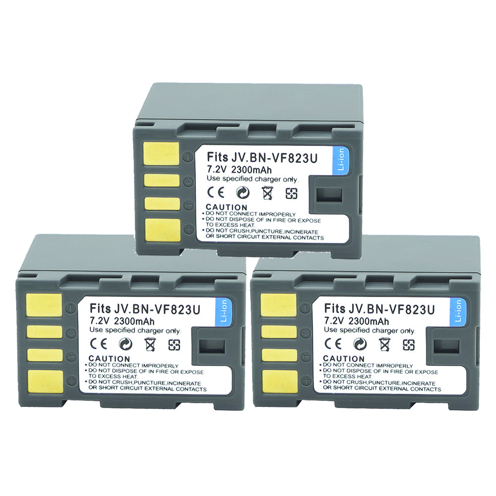 For JVC BN-VF823 BN-VF823U Battery GZ-HD300AUS, GZ-HD300B 2300mAh Camera Batteries