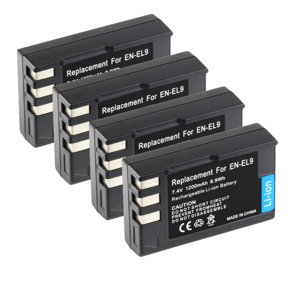 For Nikon EN-EL9 Battery D40, D40X, D60, D3000, D5000 1200mAh Camera Batteries