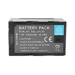 For JVC Camera Battery SSL-JVC50 7.4V 5200mAh Batteries