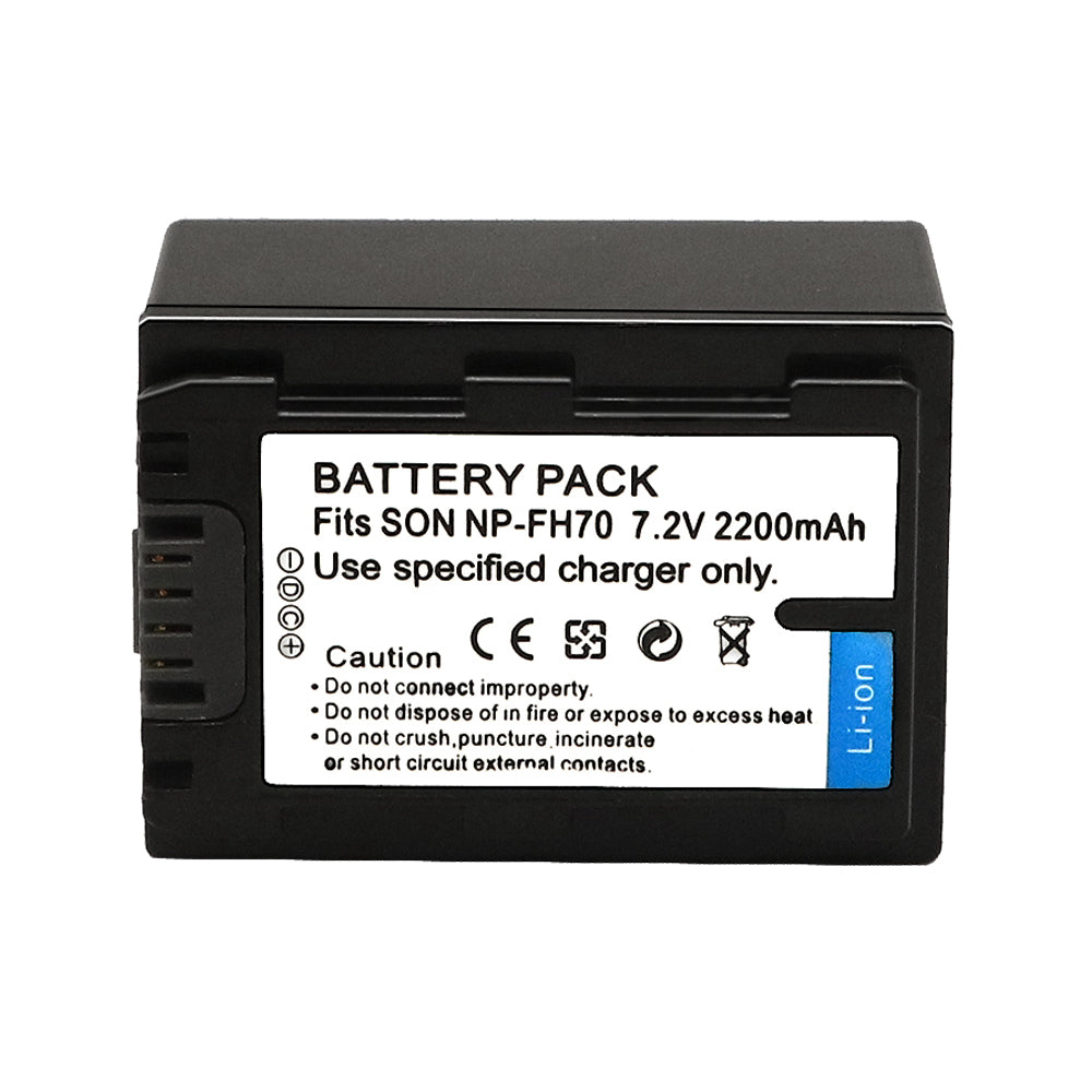 For Sony NP-FH70 H Series Battery DCR-DVD650 SR42 SR45 DCR-HC20 DCR-HC21 DCR-HC22 2200mAh Camera Batteries