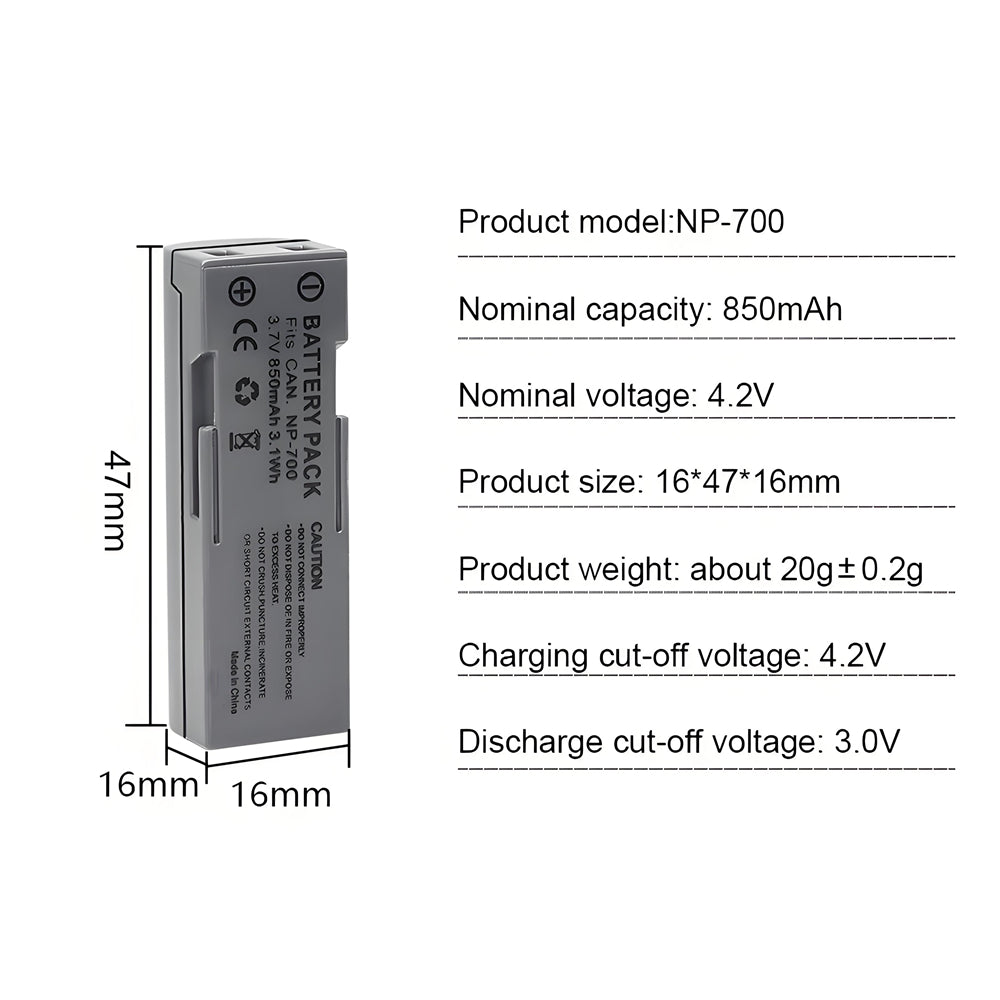 For Sanyo Camera Battery DB-L30A 3.7V 850mAh Batteries
