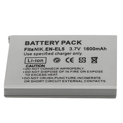 For Nikon EN-EL5 Battery Nikon CoolPix 3700, 4200, 5200, 5900, 7900, P3, P4, P80, P90, P100 1600mAh Camera Batteries