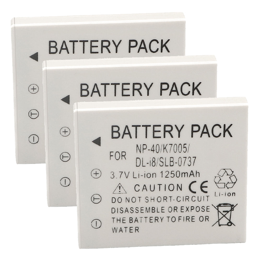 For Samsung SLB-0737 Battery SBC-L5 Charger Digimax I6, Digimax L50, Digimax L60 Camera Batteries