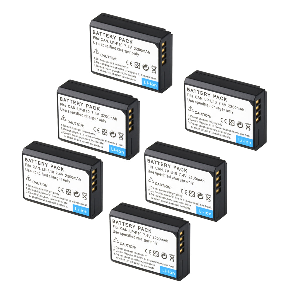 LP-E10 Battery for Canon EOS Rebel T7 T6 T5 T3 T100 2200mAh Cameras Batteries