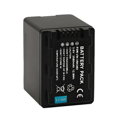 For Panasonic VW-VBK360 Battery Replacement SDR-S50K, SDR-S50N, SDR-S50P, SDR-S50PC 3580mAh Camera Batteries