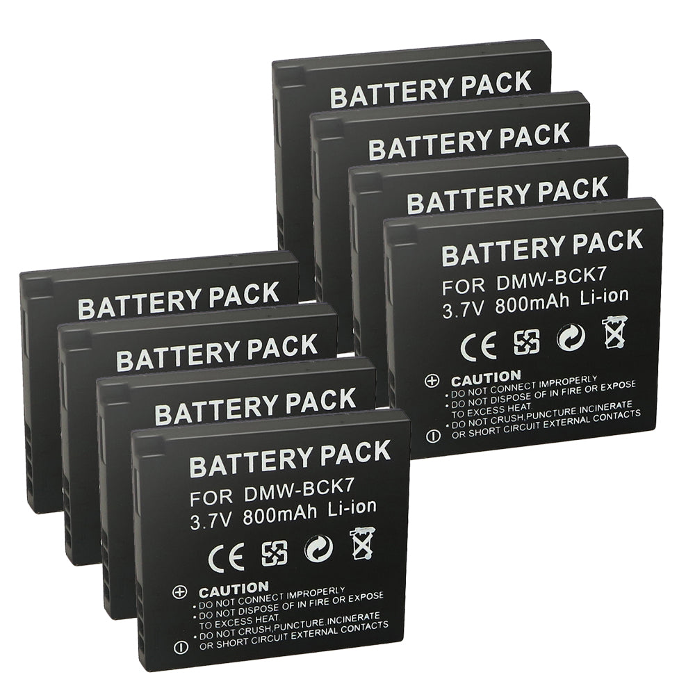 For Panasonic DMW-BCK7 Battery Lumix DMC-FH25 DMC-FH27 DMC-FP5 800mAh Camera Batteries