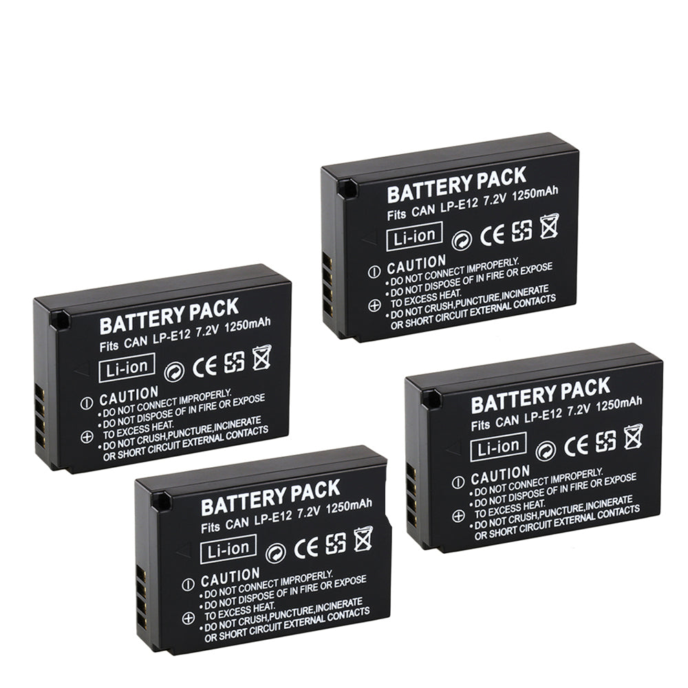 For Canon LP-E12 Battery EOS 100D M200 1250mAh Camera Batteries