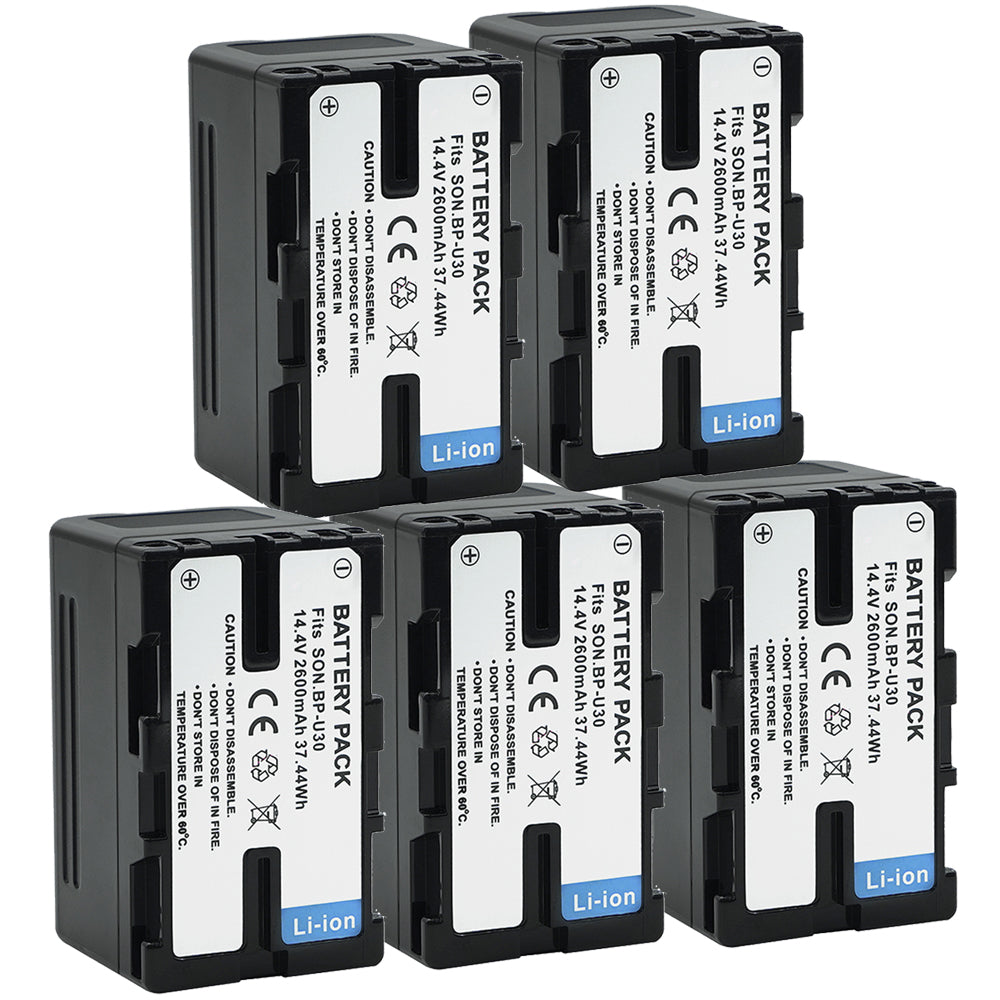 BP-U30 Battery 2600mAh for Sony XDCAM EX, HD422, PHU-60K, ILME-FX6, PXW-FS5 Camera Batteries
