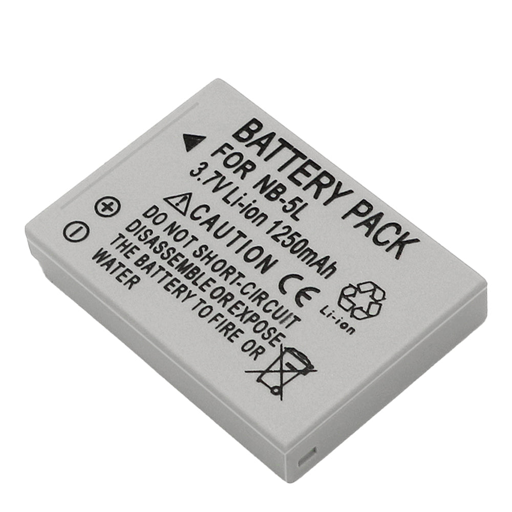 For Canon NB-5L Battery PowerShot S100 SD700 IS SX200 IS 1250mAh Camera Batteries