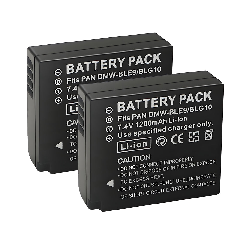 For Panasonic DMW-BLE9E BLG10 BP-DC15 Battery Replacement Lumix DMC-GF6T Lumix DMC-GF3KK Lumix DMC-GF3 Lumix DMC-GF6 Lumix DMC-GF3KR 1200mAh Camera Batteries