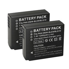 For Panasonic DMW-BLE9E BLG10 BP-DC15 Battery Replacement Lumix DMC-GF6T Lumix DMC-GF3KK Lumix DMC-GF3 Lumix DMC-GF6 Lumix DMC-GF3KR 1200mAh Camera Batteries