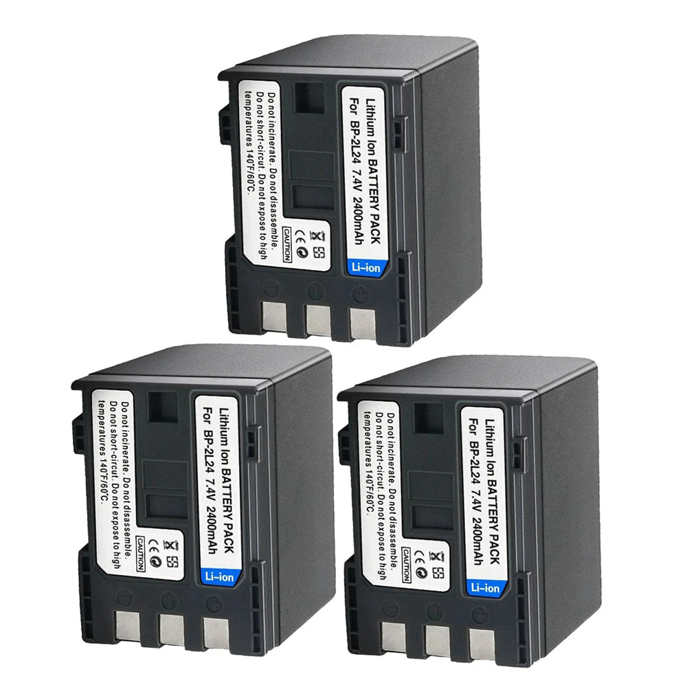 For Canon NB-2L24 BP-2L24 NB-2L24H IVIS DC301 DC310 Elura 40 FV500 Battery 2400mAh Camera Batteries
