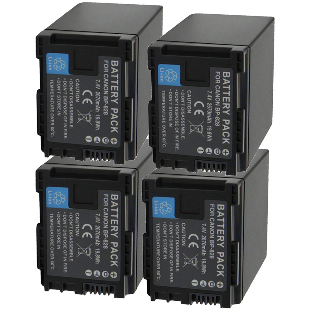 For Canon BP-828 Battery XA10 VIXIA HF G21 XF400 2670mAh Camera Batteries