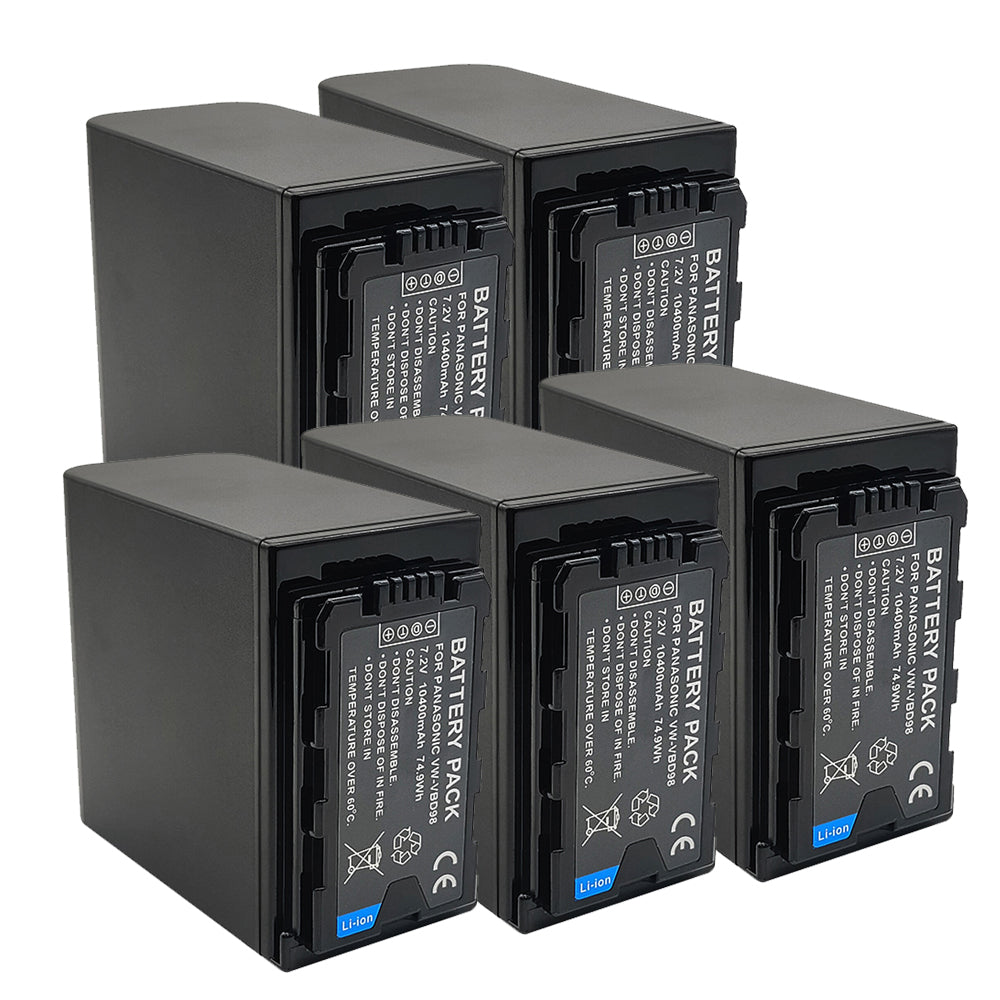 For Panasonic VW-VBD98/VBR118G Battery AG-VBR59 AG-VBR89 AG-VBR118 AJ-PX280 PX285MC 10400mAh Camera Batteries