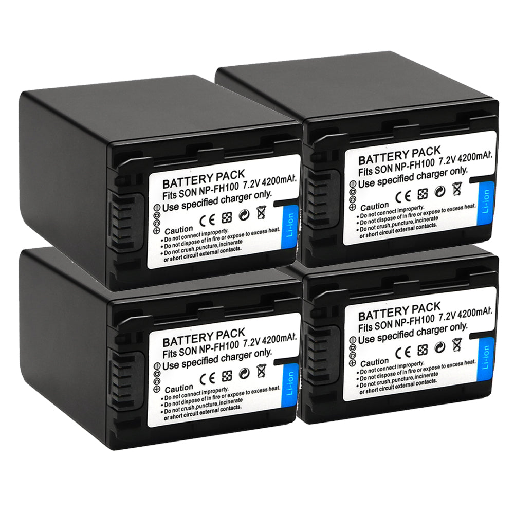 NP-FH100 Battery for Sony Cyber-Shot DSC-HX1 DSC-HX100V DSC-HX200V HDR-TG5V 4200mAh Camera Batteries
