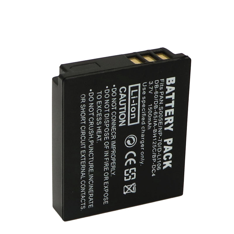 1 Pack for Kodak LB-080 Samsung IA-BH125C Ricoh DB-60 DB-65 Sigma BP-41 Pentax D-Li106 Panasonic CGA-S005E CGA-S005 CGR-S005 DMW-BCC12 DMW-BCC12PP Leica BP-DC4 Fujifilm NP-70