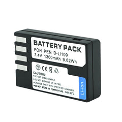 Replacement for 2X D-Li109 Li-ion Battery Compatible Pentax K-R K-30 K-50 K-500 KR K30 K50 K500 K-S1 K-S2 K-70 Camera