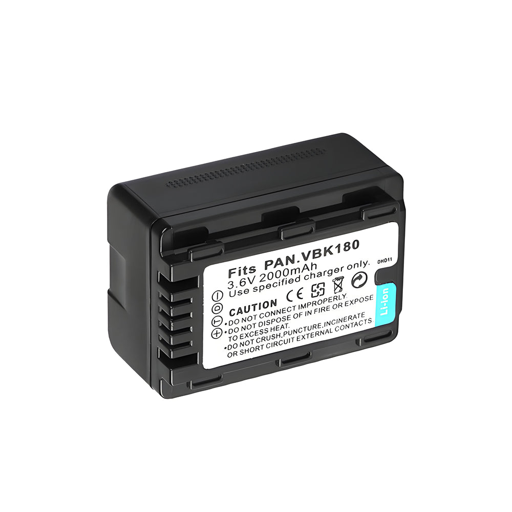 For Panasonic VW-VBK180 Battery Replacement SDR-S50K, SDR-S50N, SDR-S50P, SDR-S50PC 2000mAh Camerabatteries