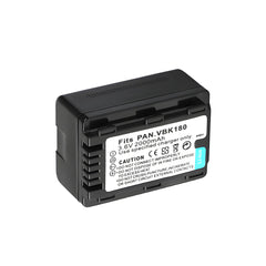 For Panasonic VW-VBK180 Battery Replacement SDR-S50K, SDR-S50N, SDR-S50P, SDR-S50PC 2000mAh Camerabatteries