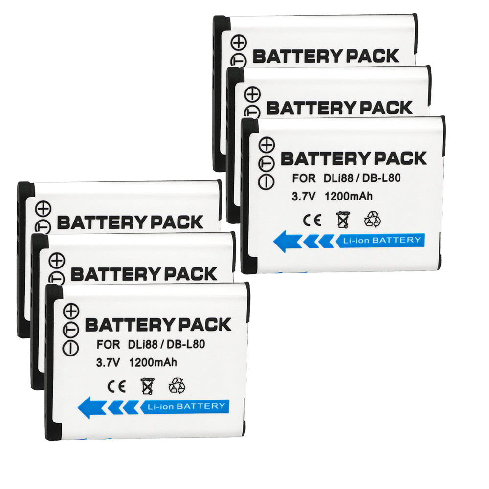 For Panasonic VW-VBX070 Battery D-Li88 Pentax D-LI88 DLI88 Pentax Optio H90, Optio P70 1200mAh Camera Batteries