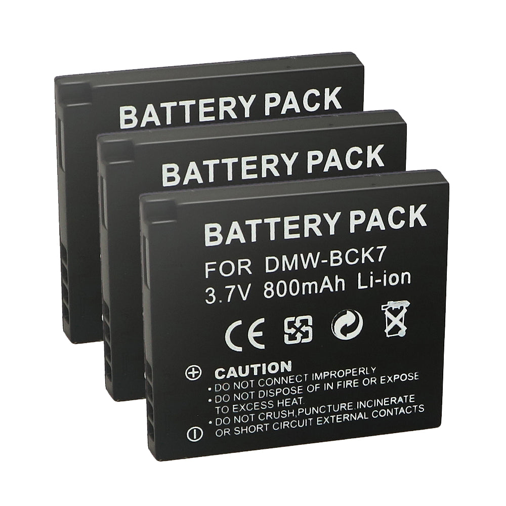 For Panasonic DMW-BCK7 Battery Lumix DMC-FH25 DMC-FH27 DMC-FP5 800mAh Camera Batteries