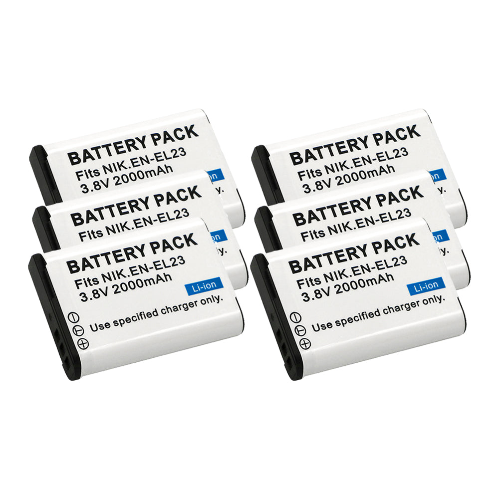 For Nikon EN EL23 Battery  Coolpix  P900 B700 P600 P610 P610s S810c P900s 2000mAh Camera Batteries