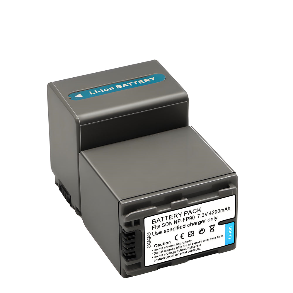 NP-FP90/FP91 Battery Compatible with Sony DCR-SR100 HDR-HC3 HDR-HC3E DCR-DVD103 4200 mAh Camera Batteries
