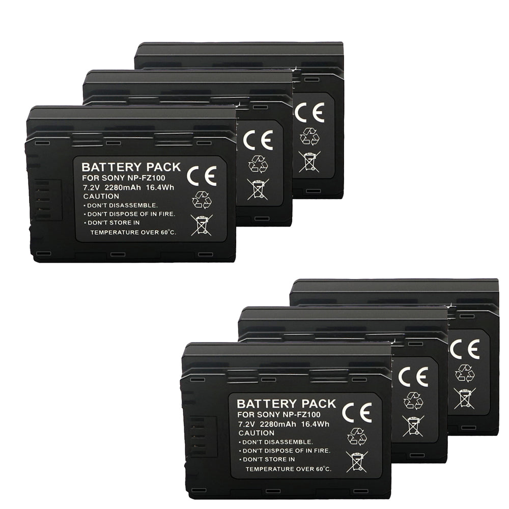 For Sony NP-FZ100 Battery A7iii  A7IV, Sony A7 III Alpha A 9R 2280mAh Camera Batteries