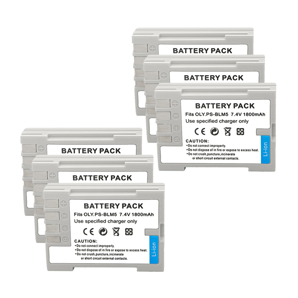 For Olympus BLM-5 Battery E-5 C-5060 1800mAh Camera Batteries
