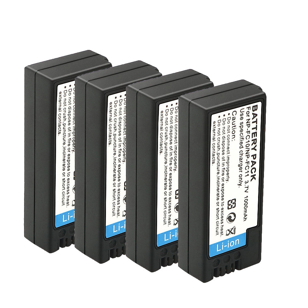 Battery Replacement for Sony NP-FC11 NP-FC10 and Sony Cyber-shot DSC-F77 DSC-FX77 1000mAh Camera Batteries