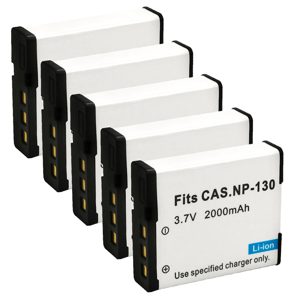 For Casio CNP130 NP-130 NP-130A Battery Cas Exilim EX-10 EX-100 EX-H30 EX-H35 2000mAh Camera Batteries