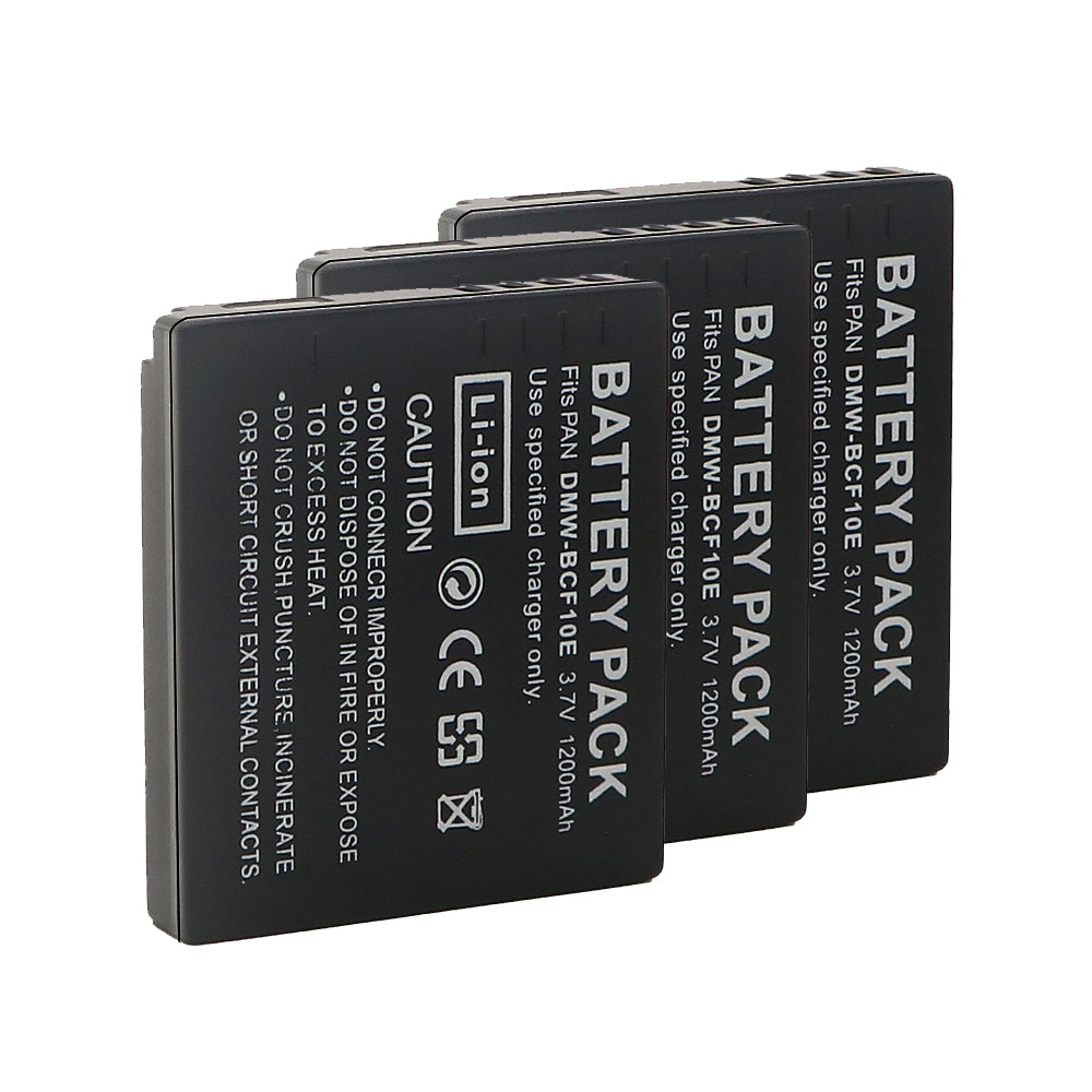 For Panasonic DMW-BCF10 DMW-BCF10E Battery Replacement DE-A59 DE-A59B, DE-A60 DMC-FS10 Lumix DMC-FS11 1200mAh Camera Batteries