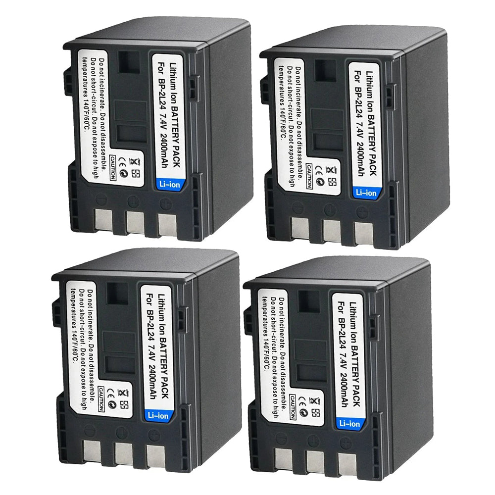 For Canon NB-2L24 BP-2L24 NB-2L24H IVIS DC301 DC310 Elura 40 FV500 Battery 2400mAh Camera Batteries
