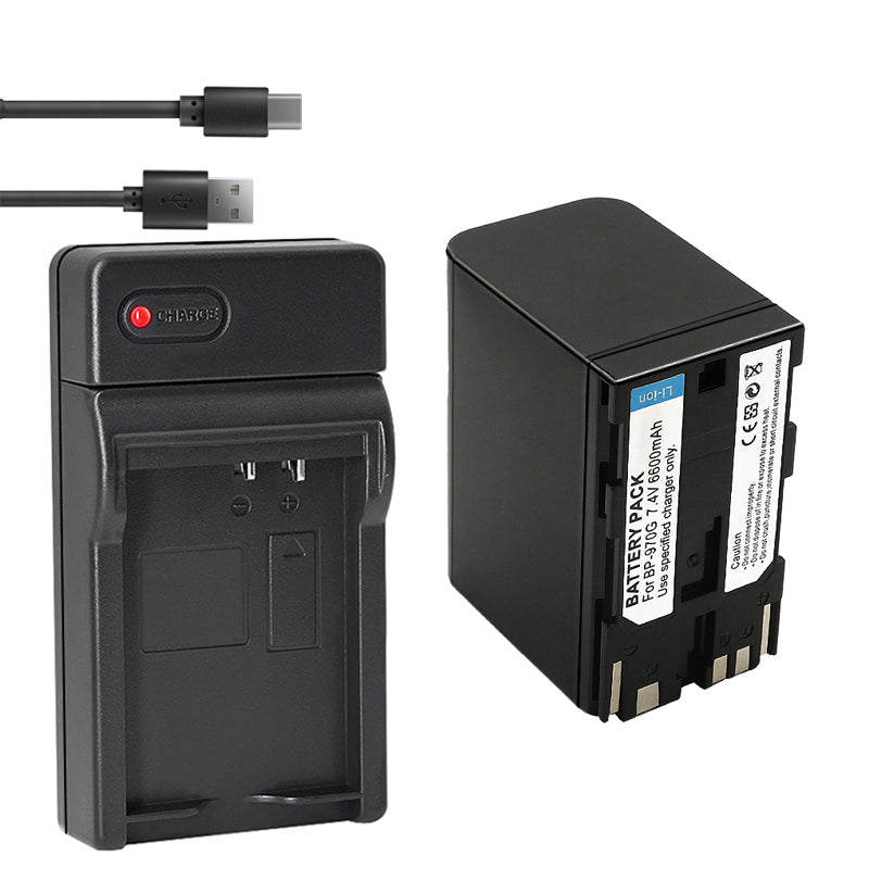 1-Pack Battery and USB Charger Replacement for Canon BP-970 BP-970G BP-975, BP-945 BP-950 BP-950G BP-955, BP-930 BP-935, BP-925, BP-911 BP-911K BP-914 BP-915 Battery