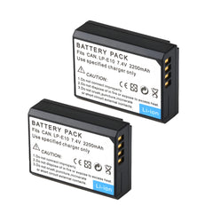 LP-E10 Battery for Canon EOS Rebel T7 T6 T5 T3 T100 2200mAh Cameras Batteries