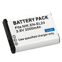For Nikon EN EL23 Battery  Coolpix  P900 B700 P600 P610 P610s S810c P900s 2000mAh Camera Batteries