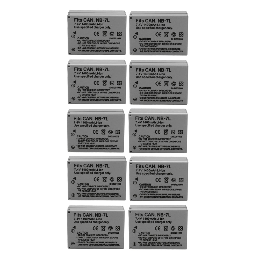 For Canon NB-7L NB7LH Battery CB-2LZE  PowerShot G10 SX30 IS 1400mAh Camera Batteries