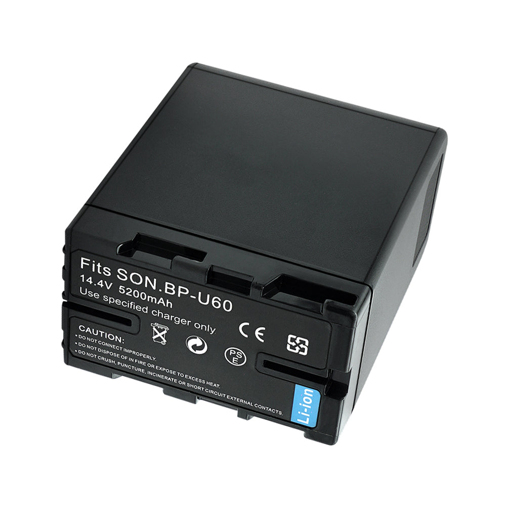 For Sony BP-U60 Battery PXW-FS7/FS5/X180 PXW-FX6/FX9 PMW-100/150/150P/160 5200mAh Camera Batteries