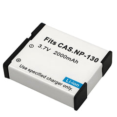 For Casio CNP130 NP-130 NP-130A Battery Cas Exilim EX-10 EX-100 EX-H30 EX-H35 2000mAh Camera Batteries