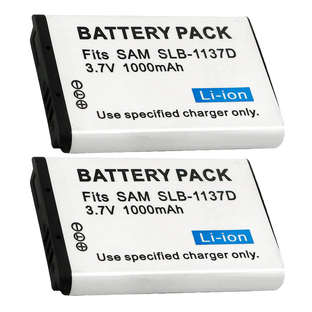 For Samsung SLB-1137D Battery I80, I85, I100, NV11, NV24HD, NV30, NV40, NV100HD 1000mAh Camera Batteries