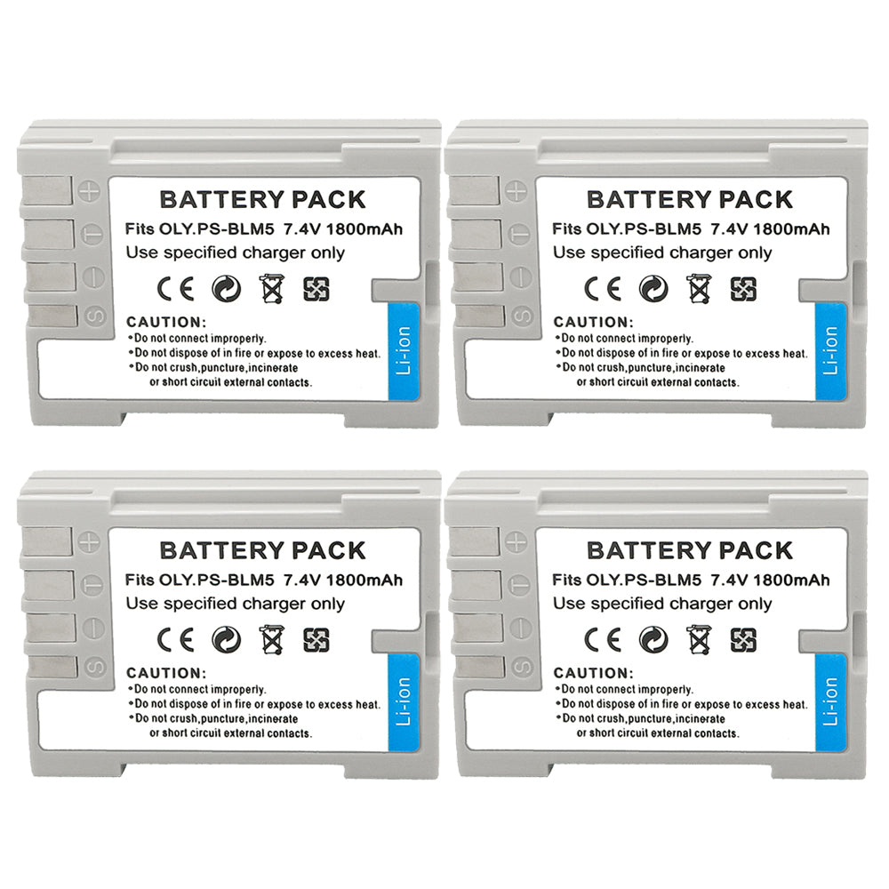 For Olympus BLM-5 Battery E-5 C-5060 1800mAh Camera Batteries