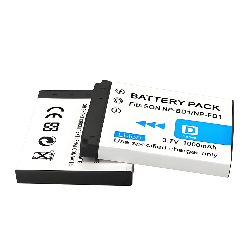 For Sony NP-BD1/NP-FD1 Battery Cyber-shot DSC-G3 T2 T70 TX1 1000mAh Camera Batteries