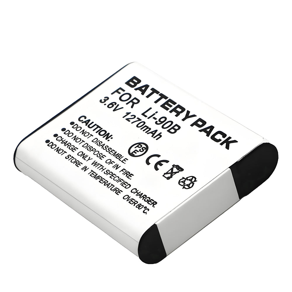 For Olympus LI-92B 90B Battery Tough TG-6 1270mAh Batteries