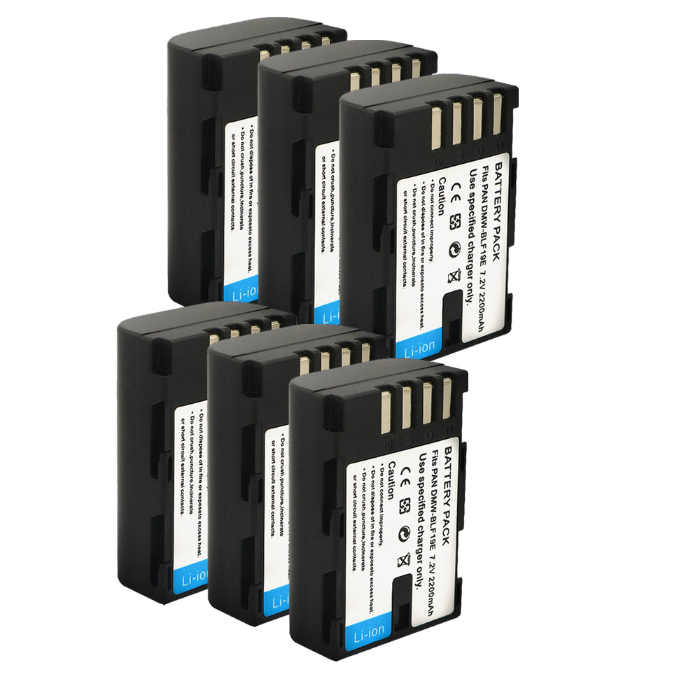 For Panasonic DMW-BLF19 Battery Lumix DMC-GH3, DMC-GH4, DC-GH5, DC-GH5S, DC-G9 2200mAh Camera Batteries