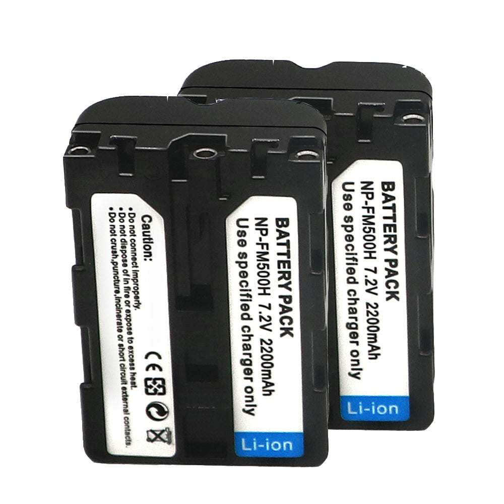 Battery  for Sony NP-FM500H DSLR-A100 A200 A350 A450 A500 2200mAh Camera Batteries