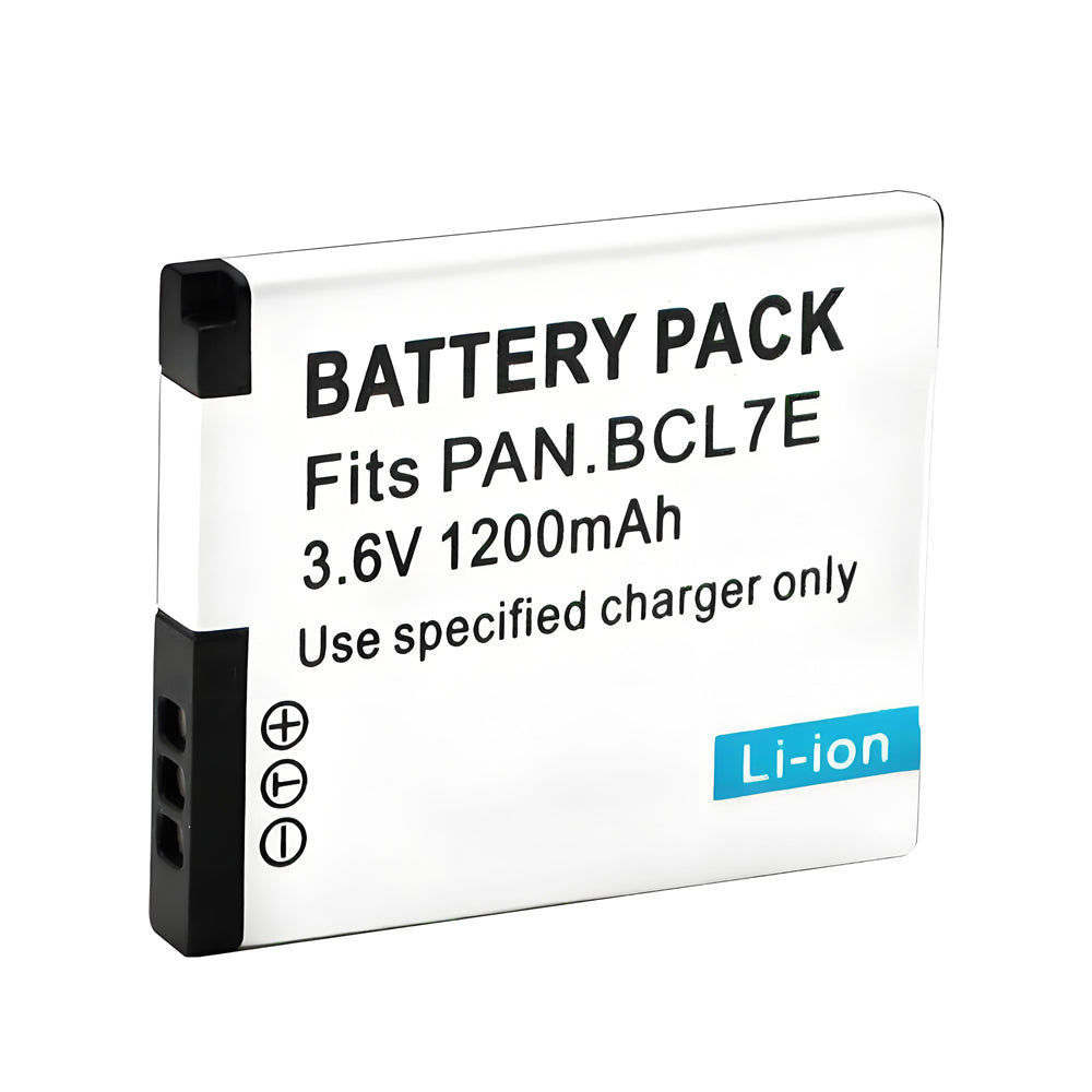 For Panasonic DMW-BCL7E Battery Lumix DMC-F5, DMC-FH10, DMC-FS50 1200mAh Camera Batteries