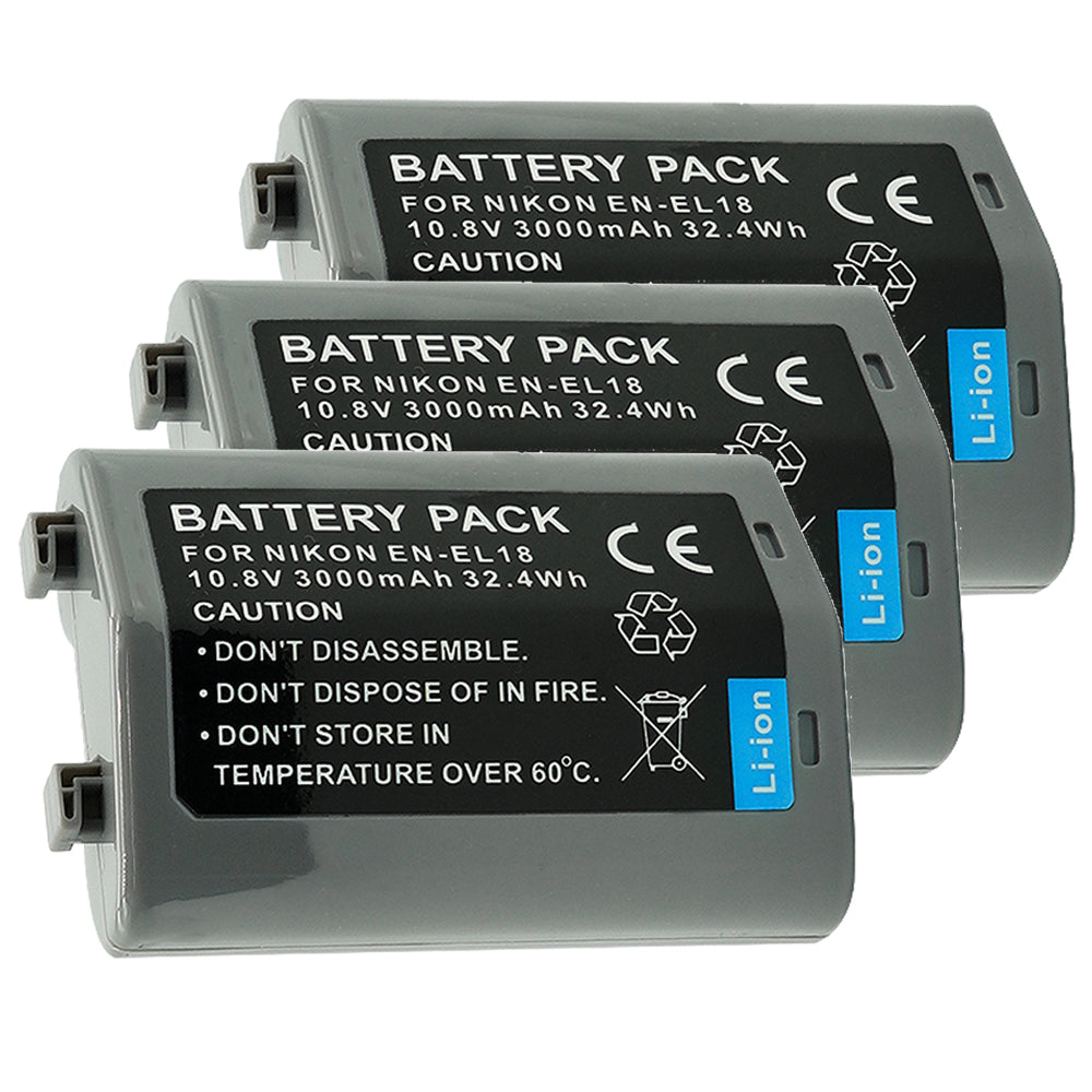 For Nikon EN-EL18, EN-EL18a, EN-EL18b, EN-EL18c Battery Nikon D4, D4S, D5, D6, D850 3000mAh Camera Batteries